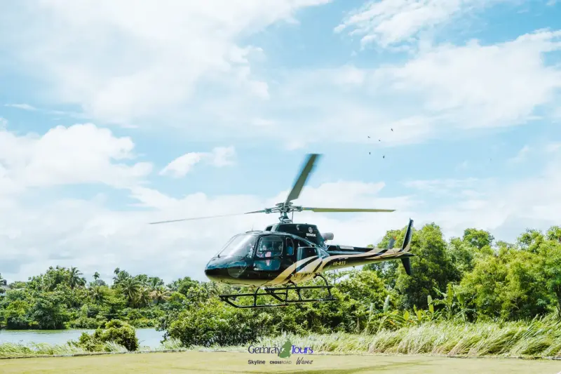 Take-off over the lagoon
